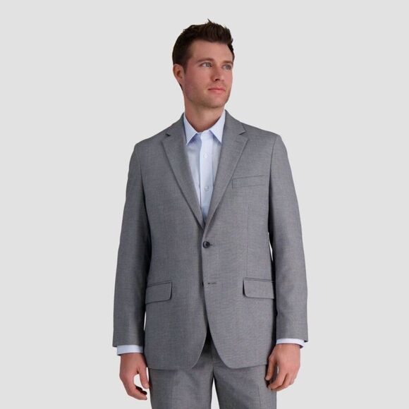 Haggar H26 -  Men's Button Up Tailored-Fit Blazer Jac Gray - Picture 1 of 4